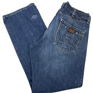 Wrangler Jeans Bootcut Denim Retro Relaxed Mid Rise Blue Western Cowboy Boho